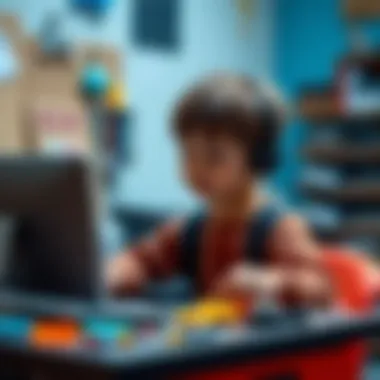 Child exploring creative accessory design