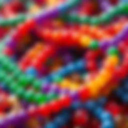 Colorful beads for creative projects