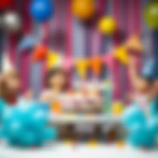 Celebration of a child's birthday with colorful decorations