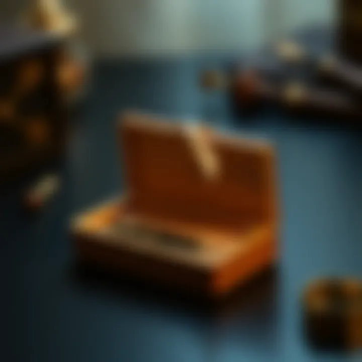 Elegant wooden gift box with personalized pen inside