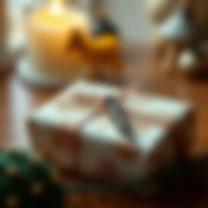 A beautifully wrapped gift featuring a personalized pen