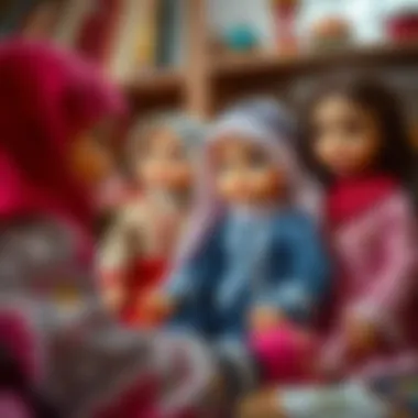 Play therapy with Arab dolls