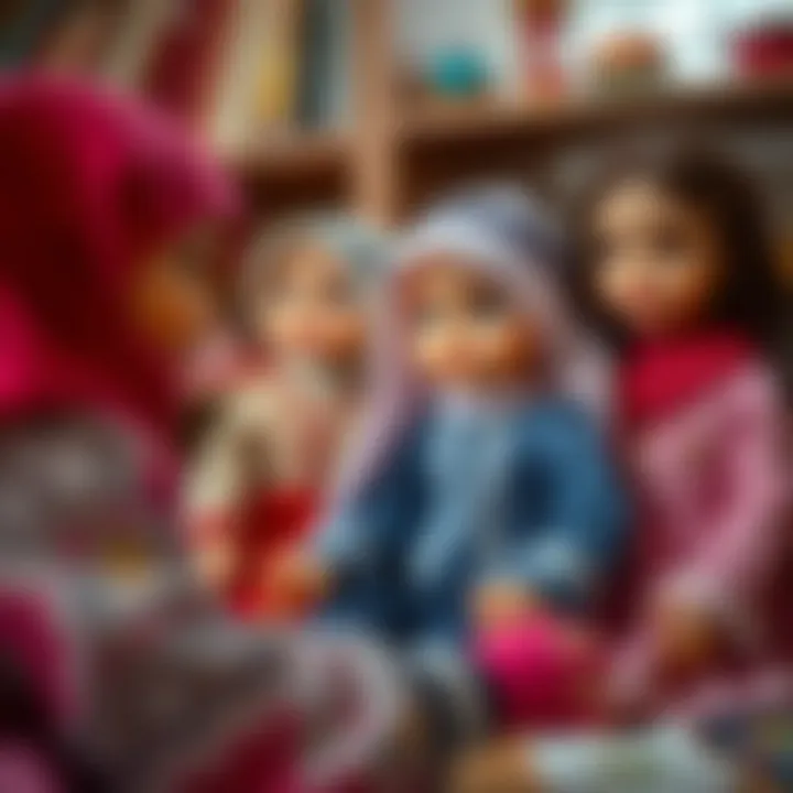 Play therapy with Arab dolls