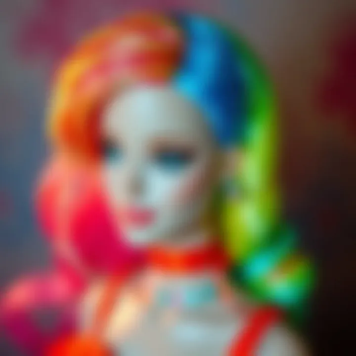 Colorful Barbie hairstyles for creative expression