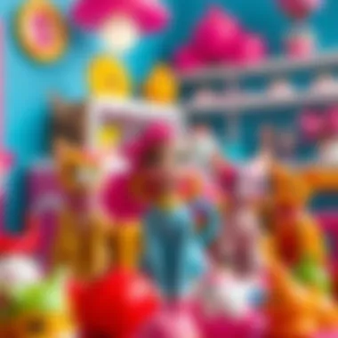 The Colorful World of Barbie Cat Toys Barbie Cat toys displayed in a vibrant setting