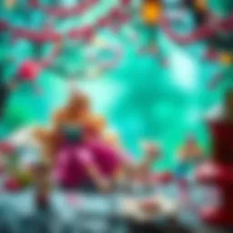 A whimsical illustration of Barbie in a fairy tale setting