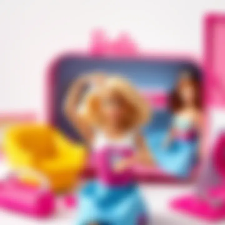 Historical evolution of Barbie accessories over the years.