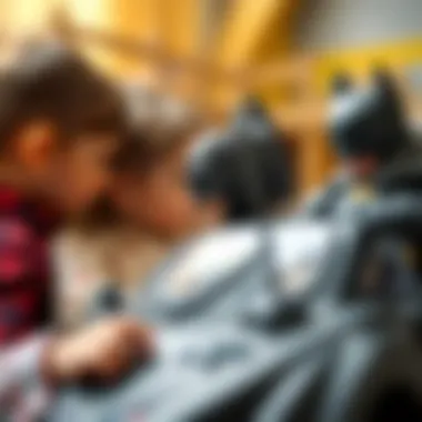 Impact of Batman and Batmobile on Child Development Children engaging in play therapy with Batman and Batmobile themes