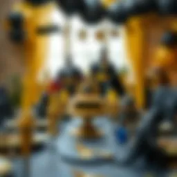 Creative Batman-themed birthday table setup