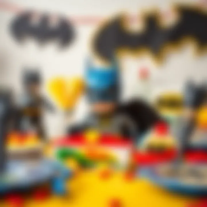 Colorful Batman decorations and party supplies