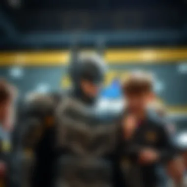 Children interacting with a Batman robot, highlighting its role in play