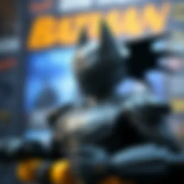 Conceptual illustration of creative toy design integrating Batman themes