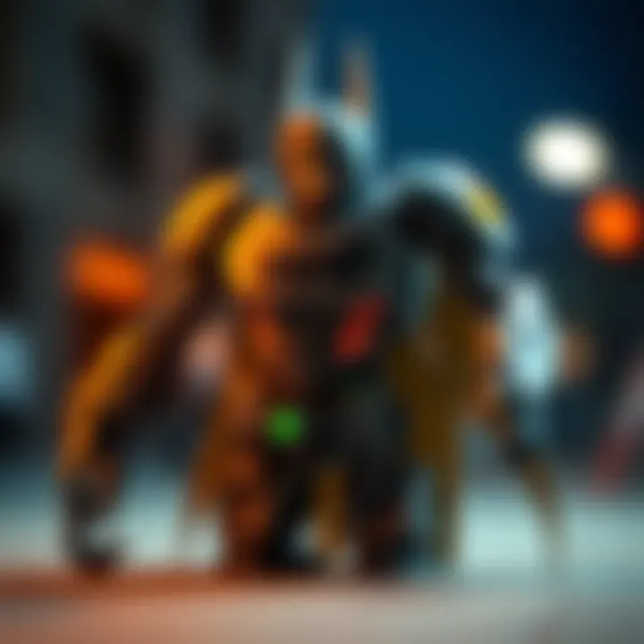 The futuristic design of a Batman robot showcasing advanced technology