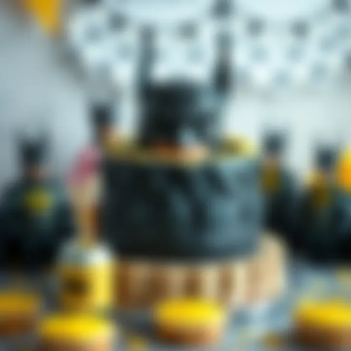 Delicious Batman-themed cake and treats