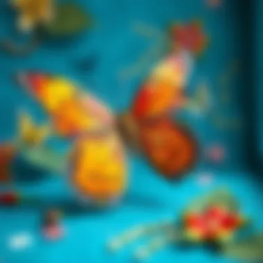 A beautifully painted butterfly showcasing creativity