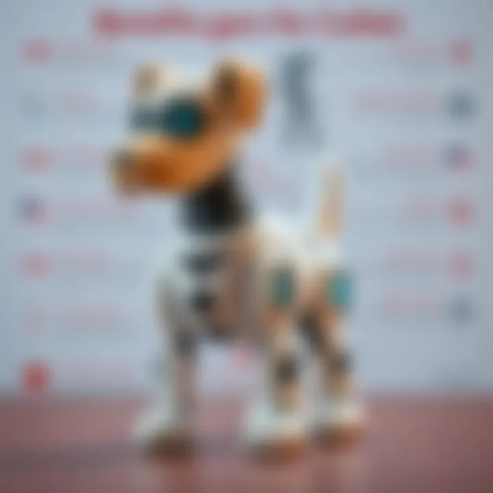 Benefits of Robotic Dogs for Children An educational chart illustrating benefits of robotic dogs for child development