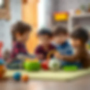 Group of children participating in a social activity