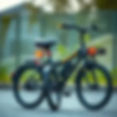 A sleek bicycle designed for young riders, showcasing its safety features