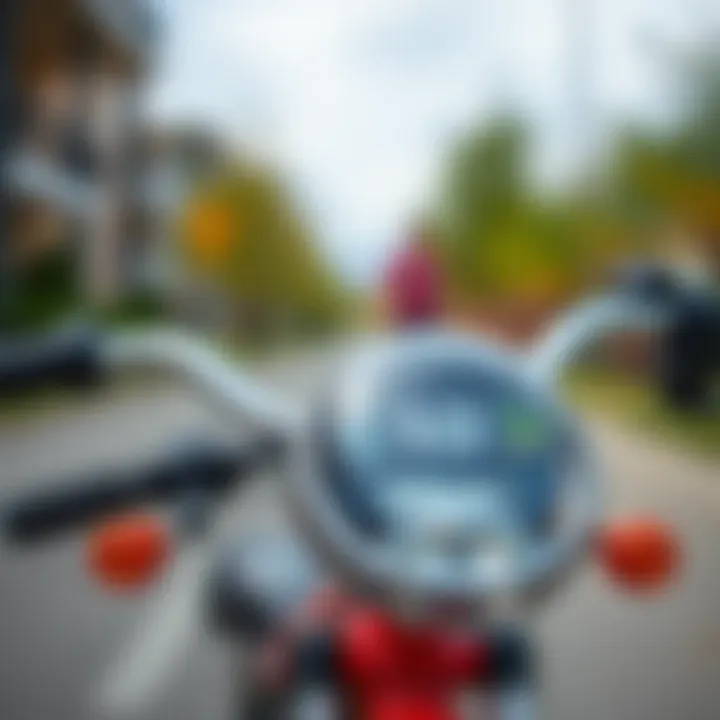 Close-up of bicycle safety features