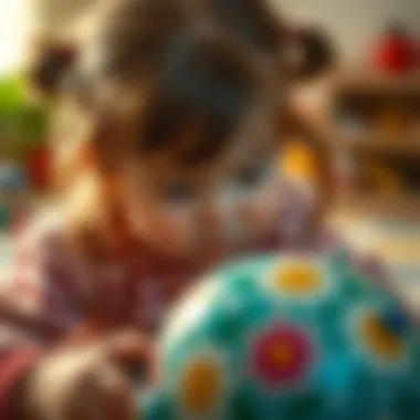 A one-year-old girl exploring her surroundings with curiosity.