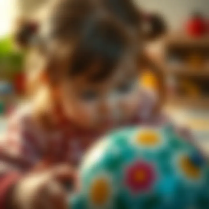 A one-year-old girl exploring her surroundings with curiosity.