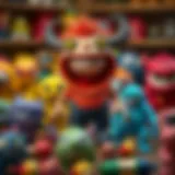 A vibrant collection of monster-themed toys promoting imaginative play.