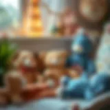 A serene nursery with plush toys promoting restful sleep