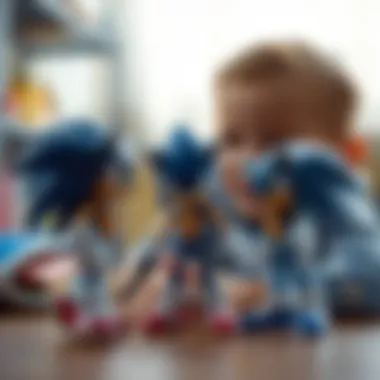 Engaging Play with Sonic.exe Action Figures Child playing with Sonic.exe action figures