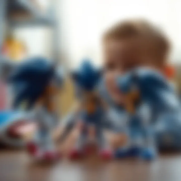 Engaging Play with Sonic.exe Action Figures Child playing with Sonic.exe action figures