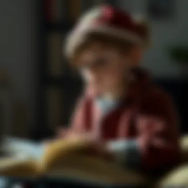 Child reading a book