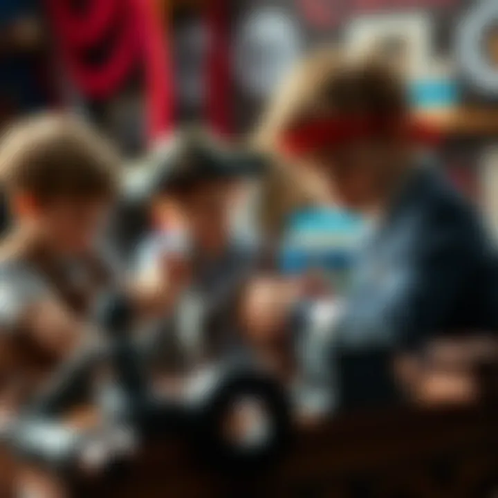 Children interacting and learning while playing a pirate-themed game