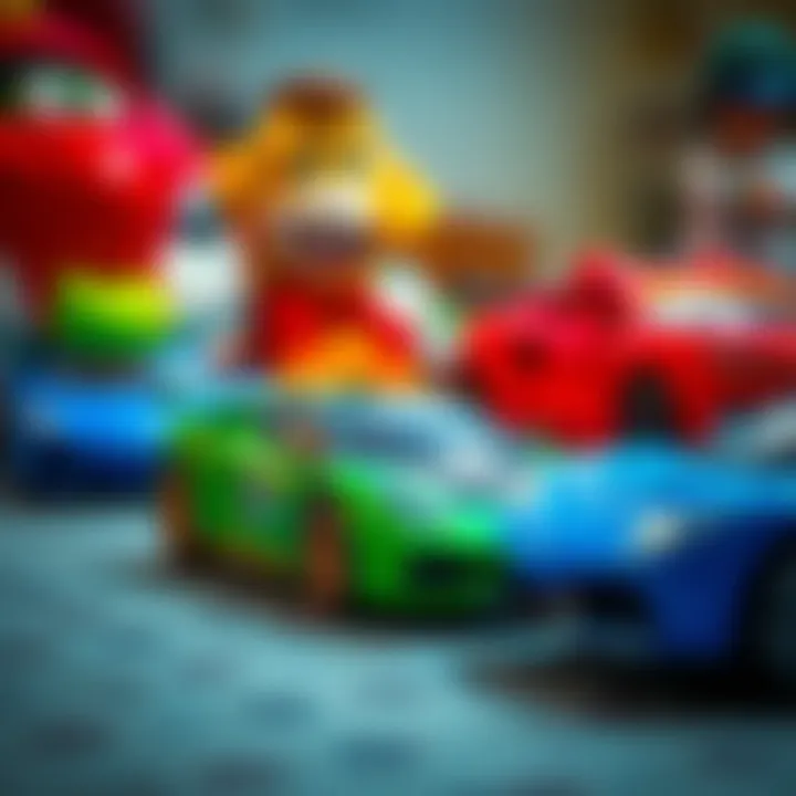 Children playing with toy cars