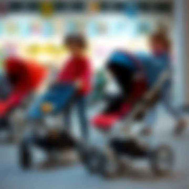 Parents choosing the right stroller with expert guidance