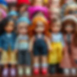 A collection of diverse Cindy Bebek dolls showcasing various outfits and styles