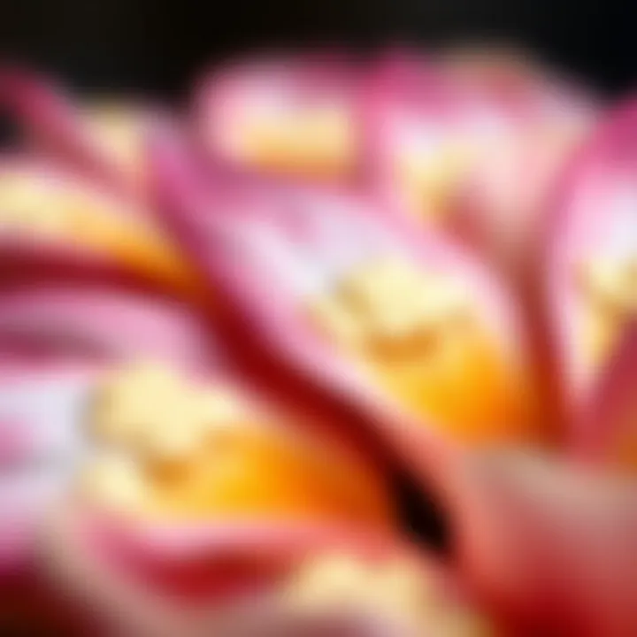 Close-up of watercolor techniques on flower petals