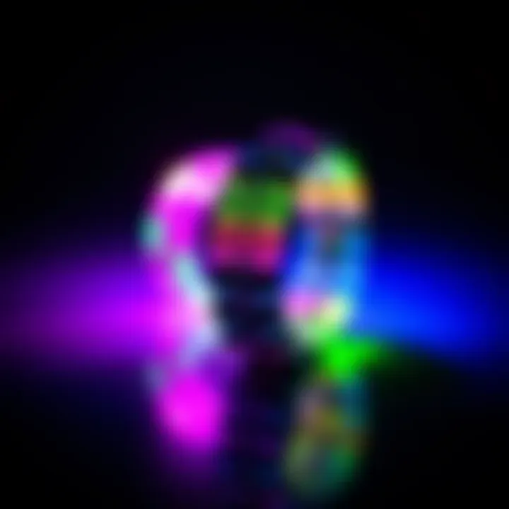 Colorful transformation of a bracelet under different lighting conditions