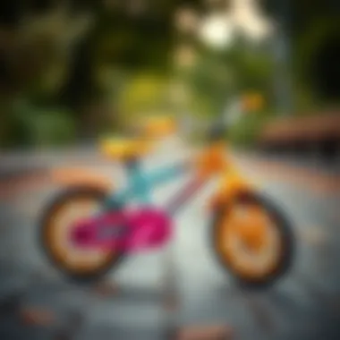 Colorful bike suitable for children