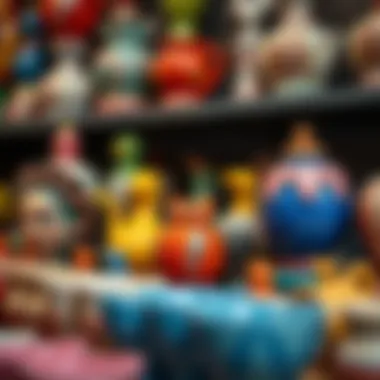 Colorful ceramic sculptures displayed for inspiration