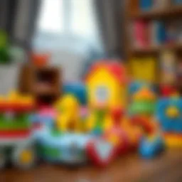 Colorful educational toys for children's development