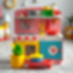 Colorful kitchen playset with utensils