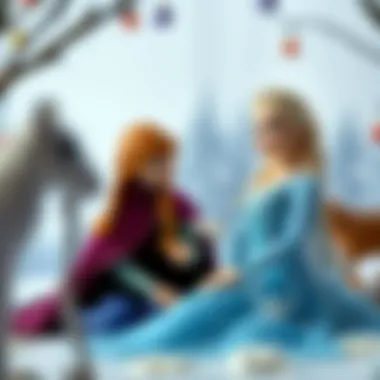 Heartwarming scene depicting the bond between Anna and Elsa