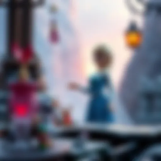 Beautiful illustration of Anna and Elsa exploring their magical realm