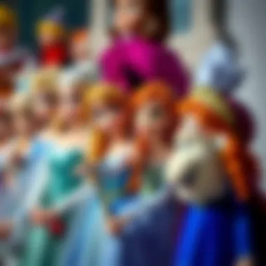A creative display of toys inspired by Anna and Elsa