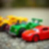 Colorful toy cars for children