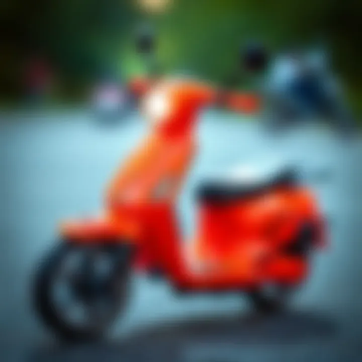 Safety features demonstrated on the scooter