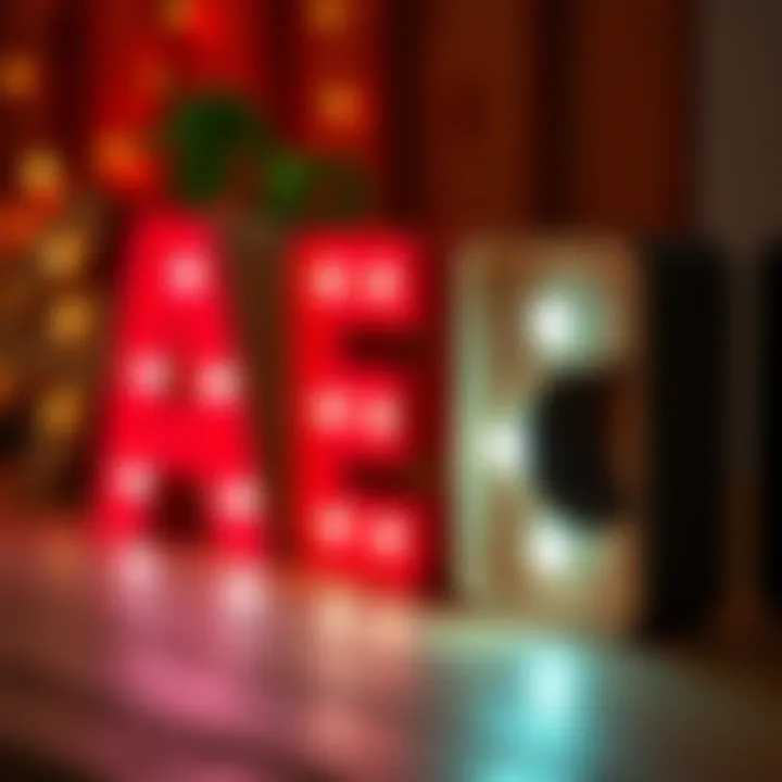 Materials and techniques for creating light-up letters