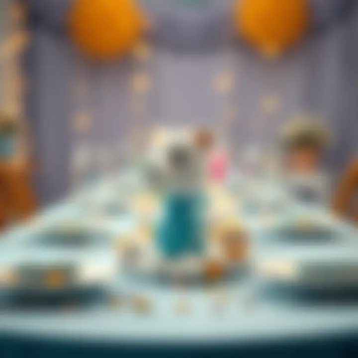 Creative centerpiece for a baby shower table