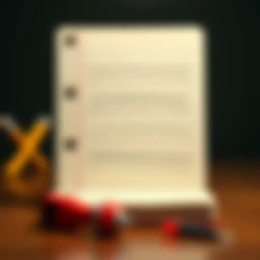 Illustration showing various notebook lines and their impact on writing skills.