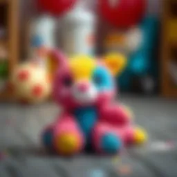 Colorful soft toy promoting creativity