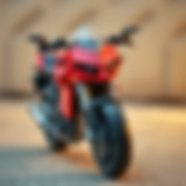 Ducati motorcycle model built with LEGO blocks